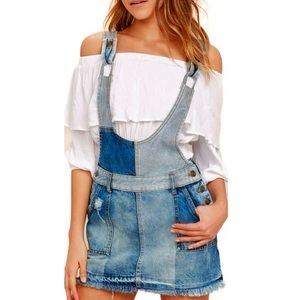 Free People Denim Overall Dress